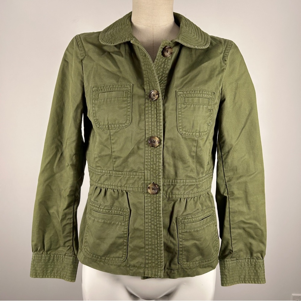 Ann Taylor Olive Green Utility Jacket